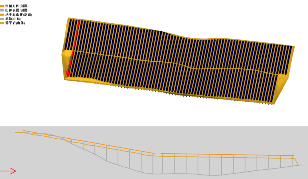 平單軸立柱自動調(diào)節(jié)并生成場平方案