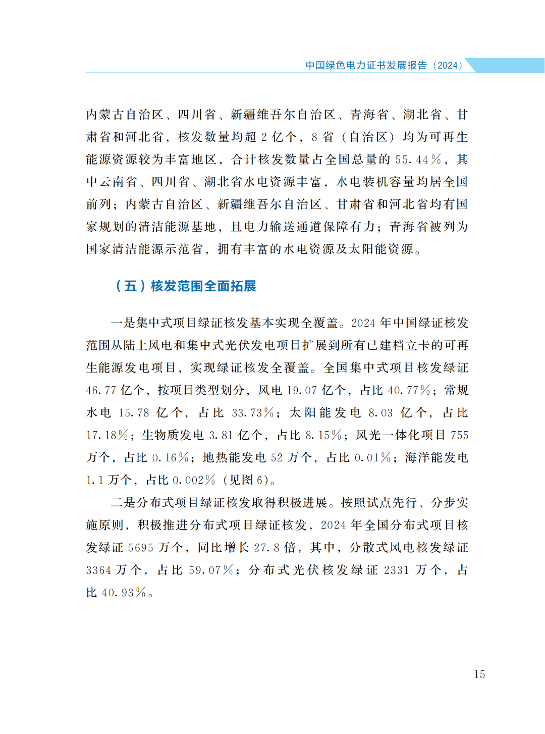 國家能源局 | 《中國綠色電力證書發(fā)展報告（2024）》